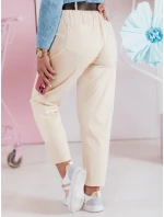 Dámske ležérne nohavice s opaskom SOFELIA svetložltá FashionStreet UY2507 Dámske ležérne nohavice s opaskom SOFELIA svetložltá FashionStreet UY2507