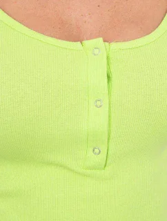 Šaty s výstrihom na gombíky kivi