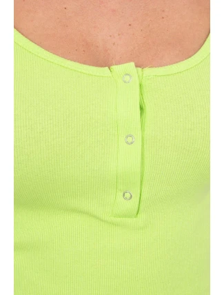 Šaty s výstrihom na gombíky kivi