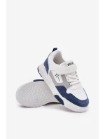 Lekkie Sneakersy Dziecięce Big Star RR374053 Biało-Niebieskie