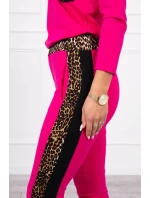 Fuchsiová sada s leopardím potlačou