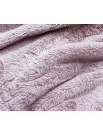 Krátka ružová dámska kožušinová bunda (B8050-81)