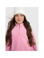 Oversize 4FHrejivý fleece so stojacím golierom dievčatá 4F 4FJRAW25TFLEF441-54S