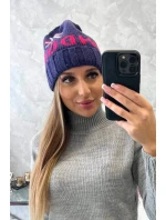 Dámska čiapka London K385 tmavo fialová