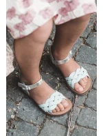 Detské sandále so zapínaním na suchý zips a pletenými remienkami Blue Dianttha Detské sandále so zapínaním na suchý zips a pletenými remienkami Blue Dianttha