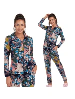 Dámske pyžamo 175/099 tm. modré s motýľmi - Karol