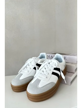 Dámske tenisky na platforme White and Grey Nesonice