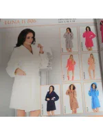 Krátky dámsky župan s kapucňou 806 LUNA II Krátky dámsky župan s kapucňou 806 LUNA II
