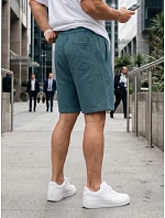 Pánske modré teplákové šortky FashionStreet SX2636