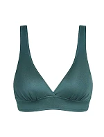 Dámske plavky DIM SWIMWEAR GLOSSY TRIANGLE BRA - DIM - tmavozelená