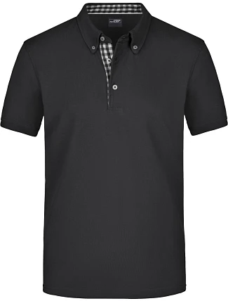 Daiber JN 964 Pánske polo tričko s gombíkmi z piké 02.0964 čierne/čierne-biele Daiber JN 964 Pánske polo tričko s gombíkmi z piké 02.0964 čierne/čierne-biele