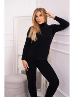 Dvojdielny sveter z alpaky čierny