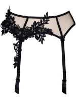 Podväzkový pás V-8842 béžovo-čierny - Axami