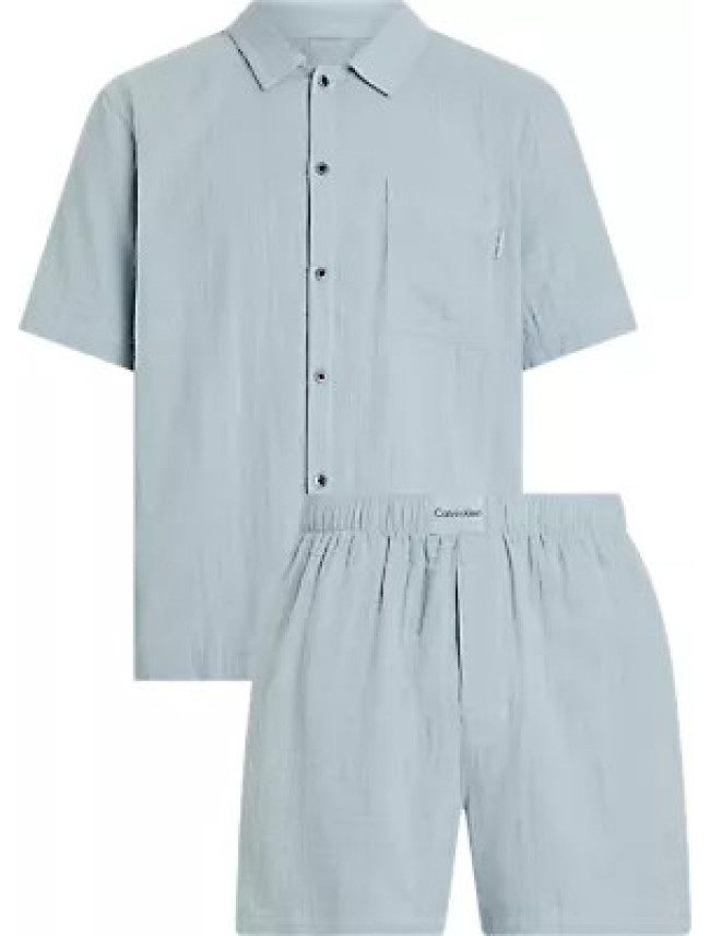Spodné prádlo Pánske pyžamo S/S SHORT SET 000NM2589ECYA - Calvin Klein