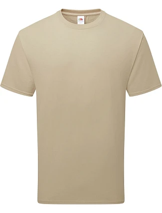 Tričko Fruit of the Loom Pure Cotton T z hustej bio bavlny 16.1362, farba desert sand