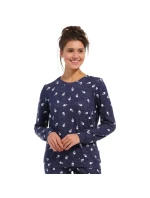 Dámske pyžamo 21232-438-2 tm. modré so vzorom - Rebelle Dámske pyžamo 21232-438-2 tm. modré so vzorom - Rebelle