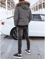 FashionStreet tmavosivá pánska zimná bunda TX4306