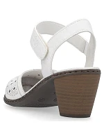 Pohodlné kožené sandále Rieker W RKR650 white