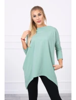 Mikina s potlačou kolesa tmavo mätová Mikina s potlačou kolesa tmavo mätová