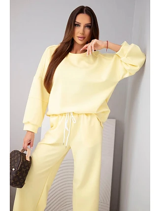 Dámsky set maslová mikina + nohavice žltá Dámsky set maslová mikina + nohavice žltá