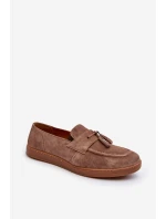Pánske semišové mokasíny Zazoo 1566 brown Pánske semišové mokasíny Zazoo 1566 brown