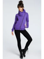 B071 Mikina s kapucňou na zips - fialová