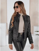 Dámska kožená bunda TY5201 čierna - FashionStreet