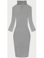 Šedé rebrované šaty s rolákom Rue Paris (5133) Šedé rebrované šaty s rolákom Rue Paris (5133)