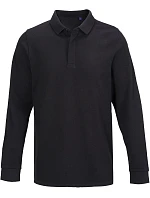 NEOBLU Owen LSL Men Pánske polo s dlhým rukávom z hrubého piqué 24.4396 deep black