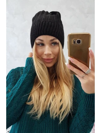 Fleecová čiapka Anna K238 čierna