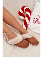 Dámské pantofle s kožíškem Camel Delissa