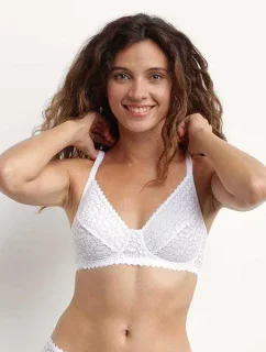 DIM DAILY DENTELLE WIREFREE SOFT CUP BRA - DIM - biela