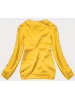 Svetlo žltá dámska tepláková mikina so sťahovacími lemami (W01-28)