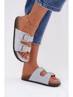 Dámské pantofle s přezkami Modré Oliena