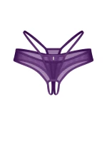 Dámske zvodné tangá Vibres crotchless fialové - Obsessive