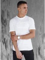 Pánske biele tričko s potlačou FashionStreet RX5512