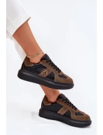 Skórzane Damskie Sneakersy Na Platformie Daniel Lopez Just Dare SS2D4001 Czarne