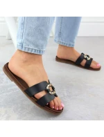 Dámske žabky s ornamentom čierne Sergio Leone SK077H