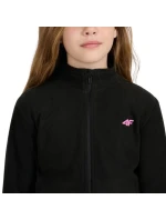 Dievčenský fleece 4F F346 dark black 4FJWAW25TFLEF346 20S