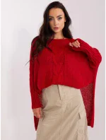 Jumper TW SW BI 559.45 tmavo červená