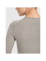 Dámske rýchloschnúce tričko na jogu a pilates s dlhým rukávom slim fit 4F 4FWAW25TFLOF429-41A women's