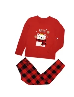 Dámske pyžamo 165/031 červená s medvedíkom - Karol