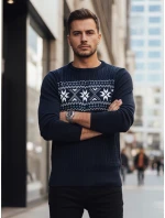Pánsky tmavomodrý sveter FashionStreet WX2277