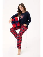 Luna 657 long/r Flanelové pyžamo M-2XL dámske