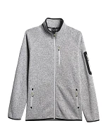Pánsky fleece 4F M443 cool light grey melange 4FWSS26TFLEM443 27M Pánsky fleece 4F M443 cool light grey melange 4FWSS26TFLEM443 27M