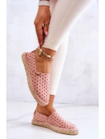 Damskie Espadryle W Groszki Big Star JJ274869 Różowe
