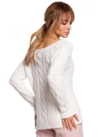 Sveter s výstrihom Bateau M511 sivý - Moe