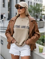 Dámske tričko s potlačou BONGANIR beige FashionStreet RY2635