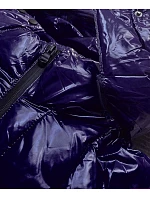 Dámska maľovaná prešívaná bunda Dark Blue (7697)