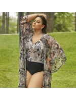 Dámske jednodielne plavky 61 black plus - AVA